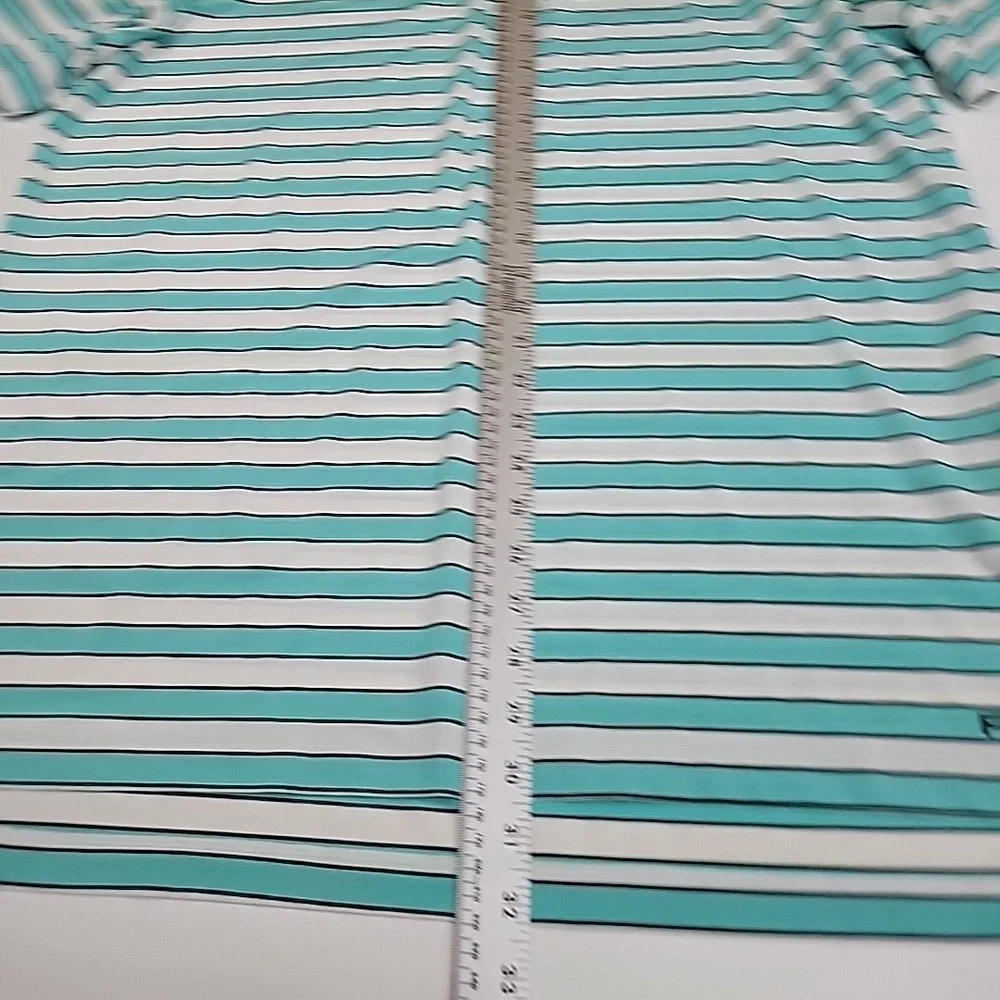 RLX Ralph Lauren Polo Shirt‎ Mens Large Blue White Striped Golf Performance...